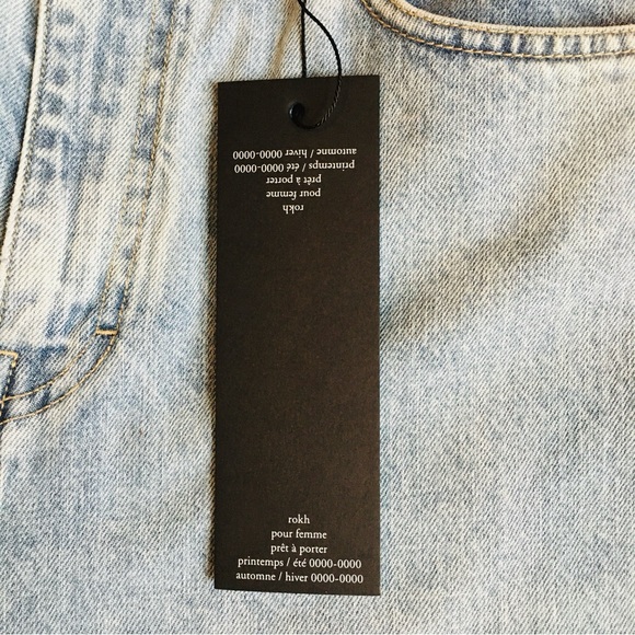 ROKH Blue Distressed Jeans Women’s Size 38 US 6 Regular - Picture 12 of 15